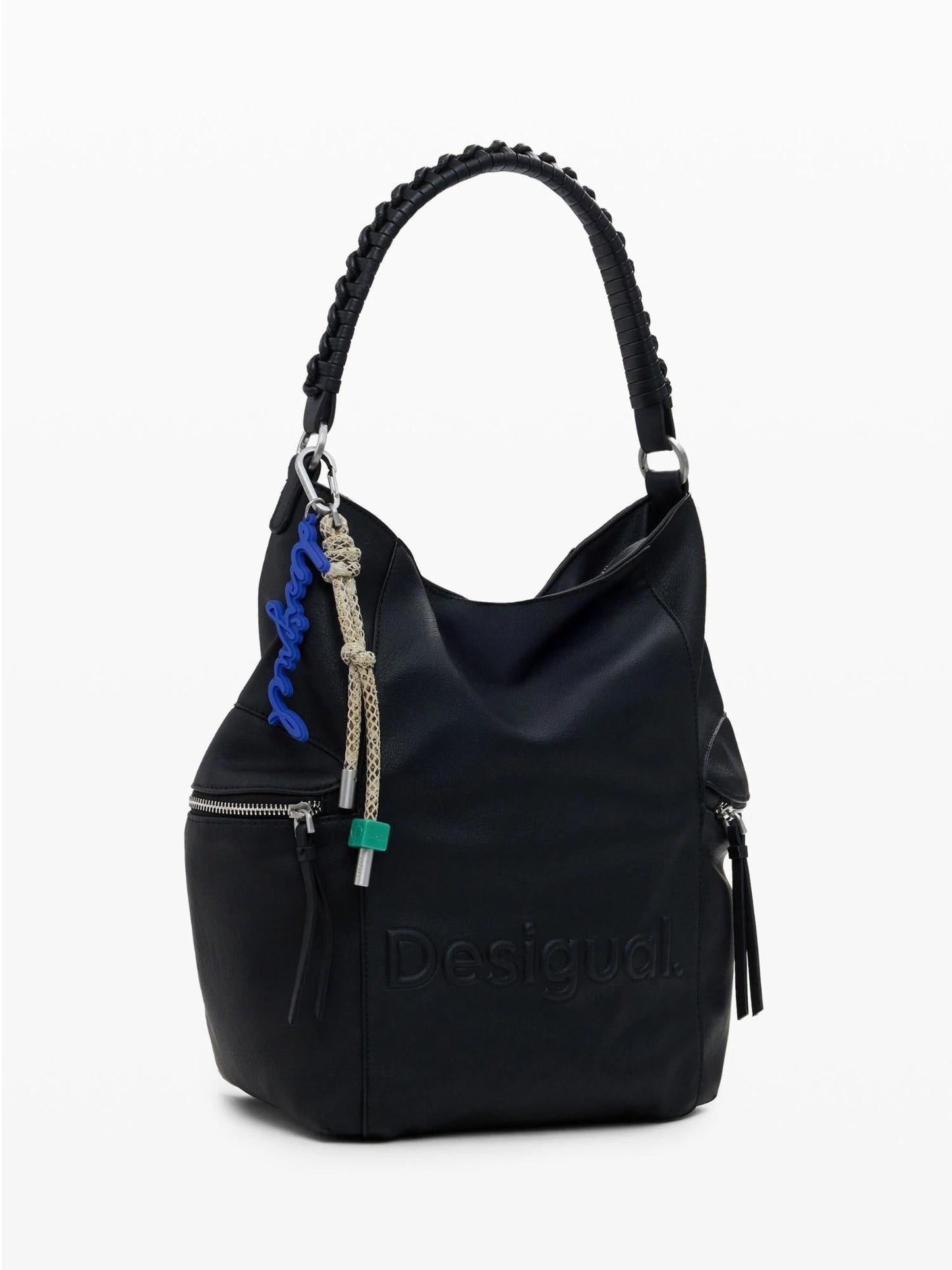 Desigual Zaino convertibile con grande logo Donna Nero