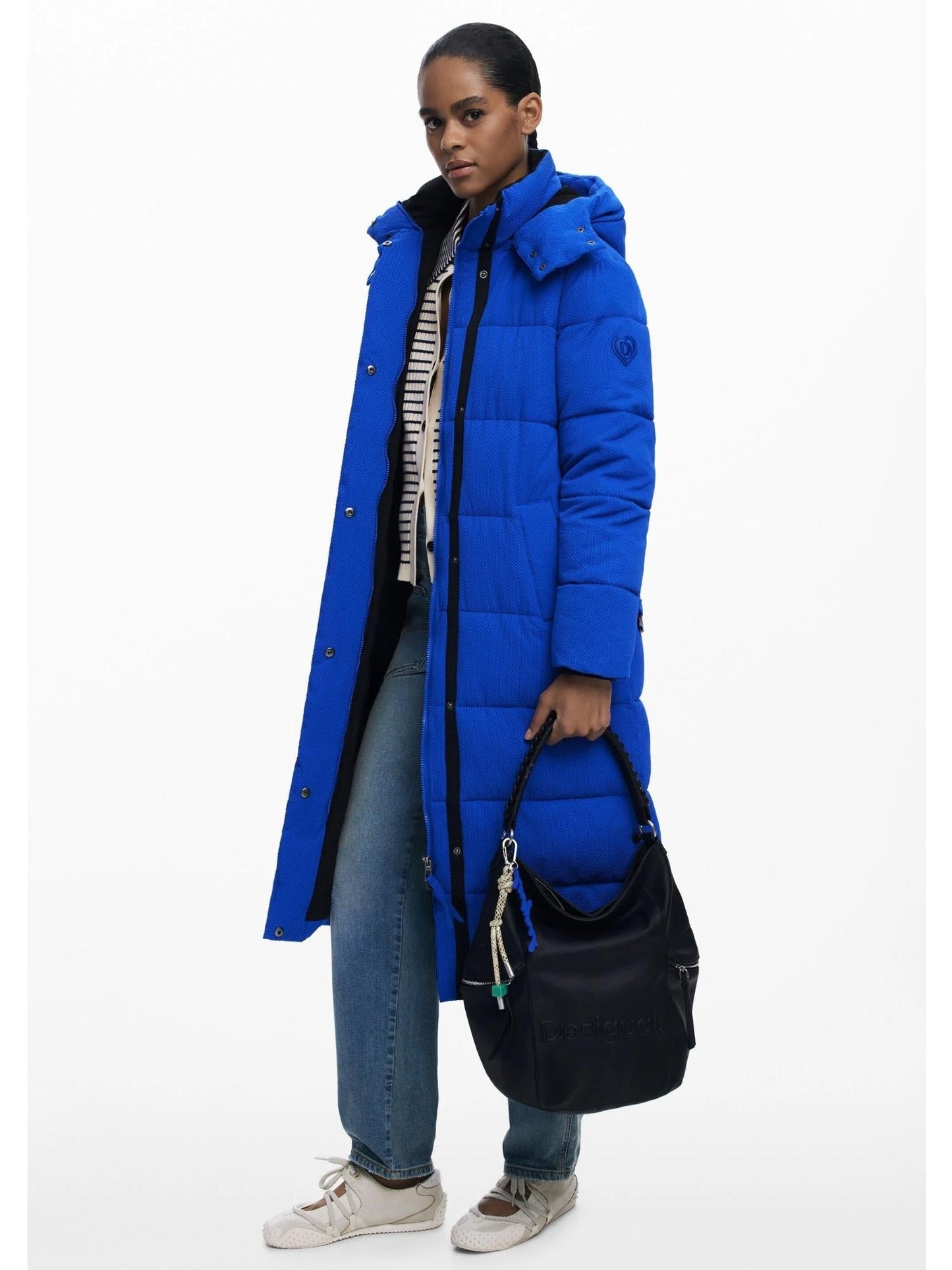 Desigual Zaino convertibile con grande logo Donna Nero