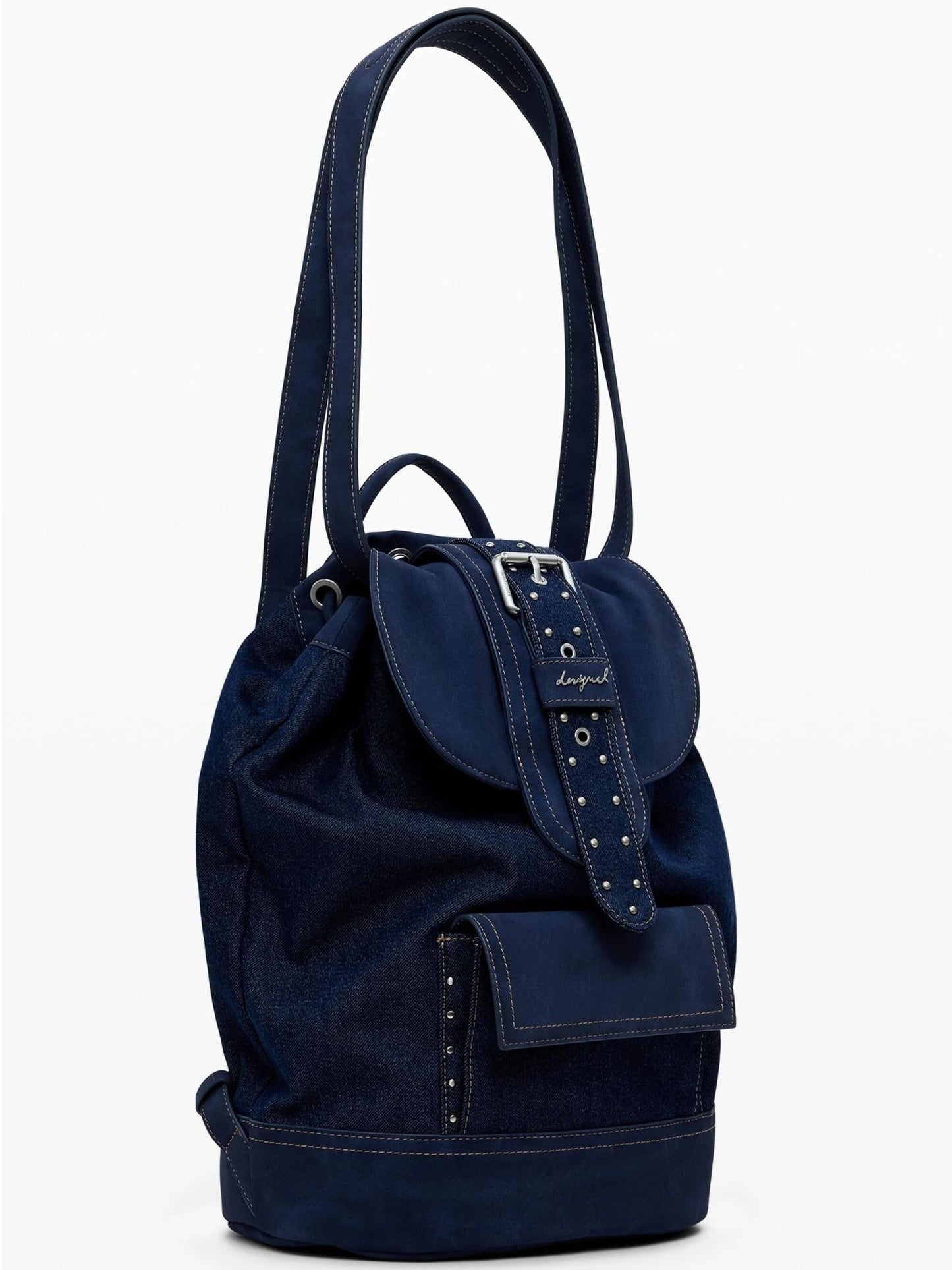 Desigual Zaino denim a secchiello convertibile medio Donna Blu