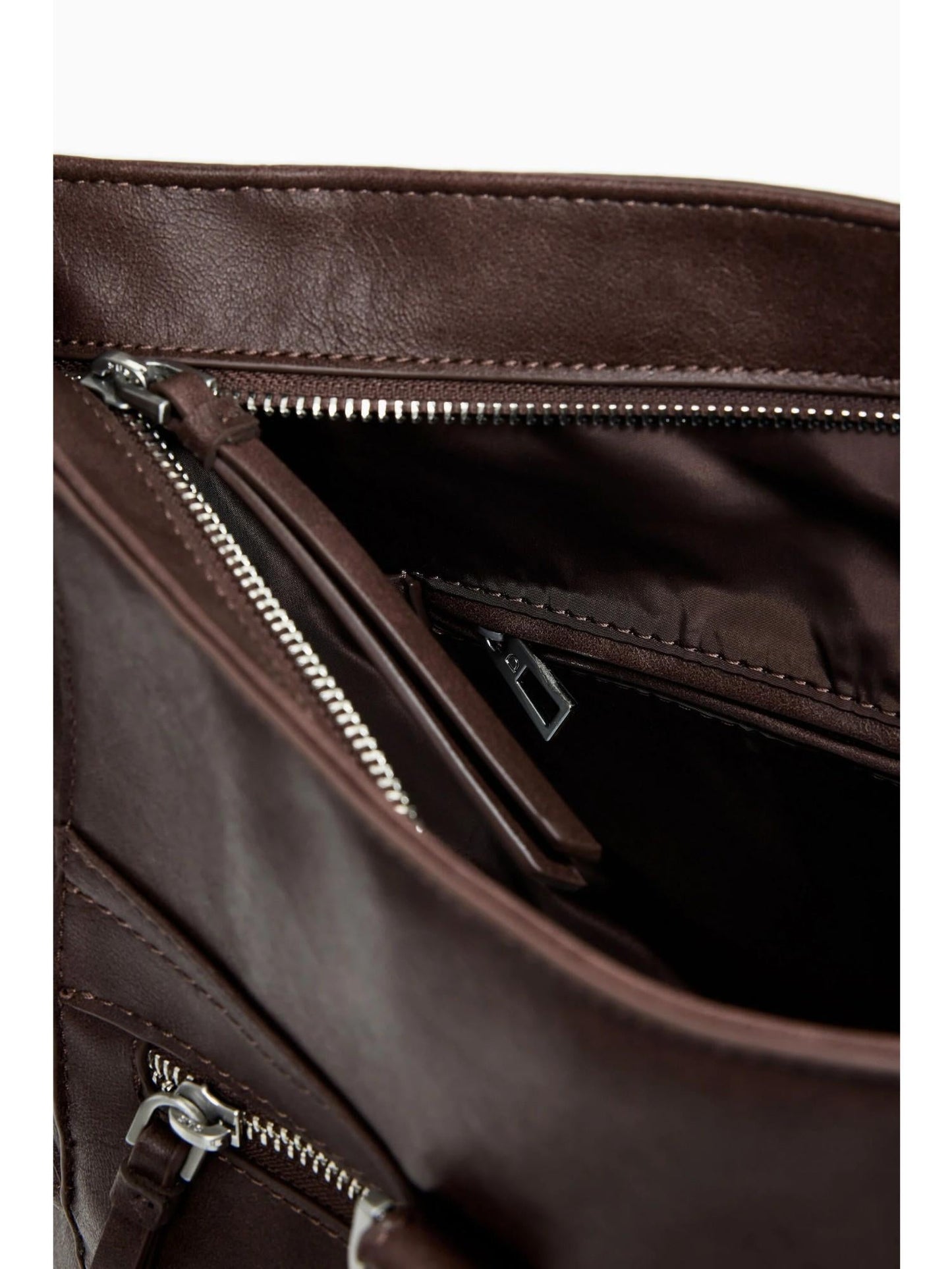 Desigual Zaino effetto camoscio con logo grande Donna Marrone