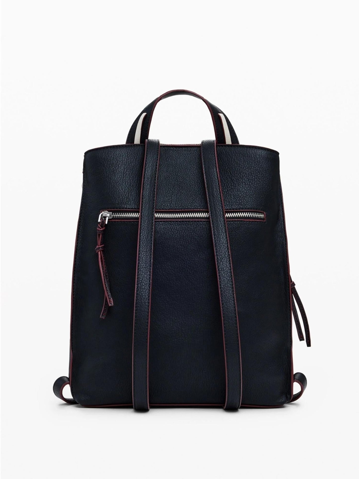 Desigual Zaino grande effetto pelle con impunture Donna Nero