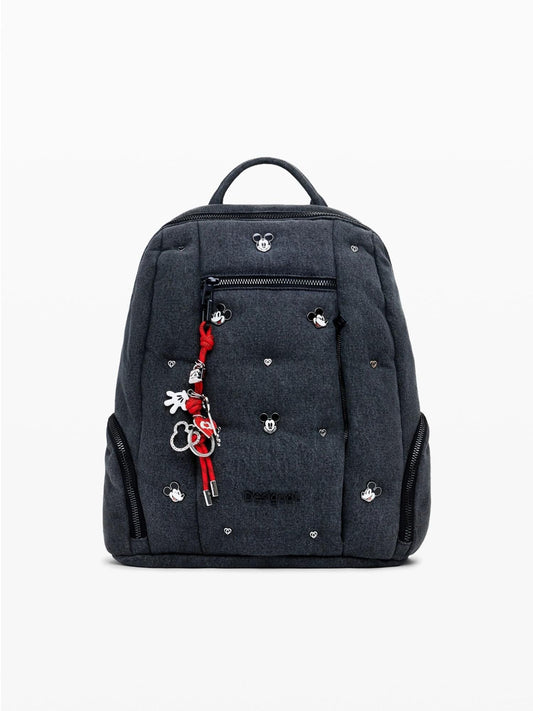 Desigual Zaino in denim Mickey medio Donna Nero