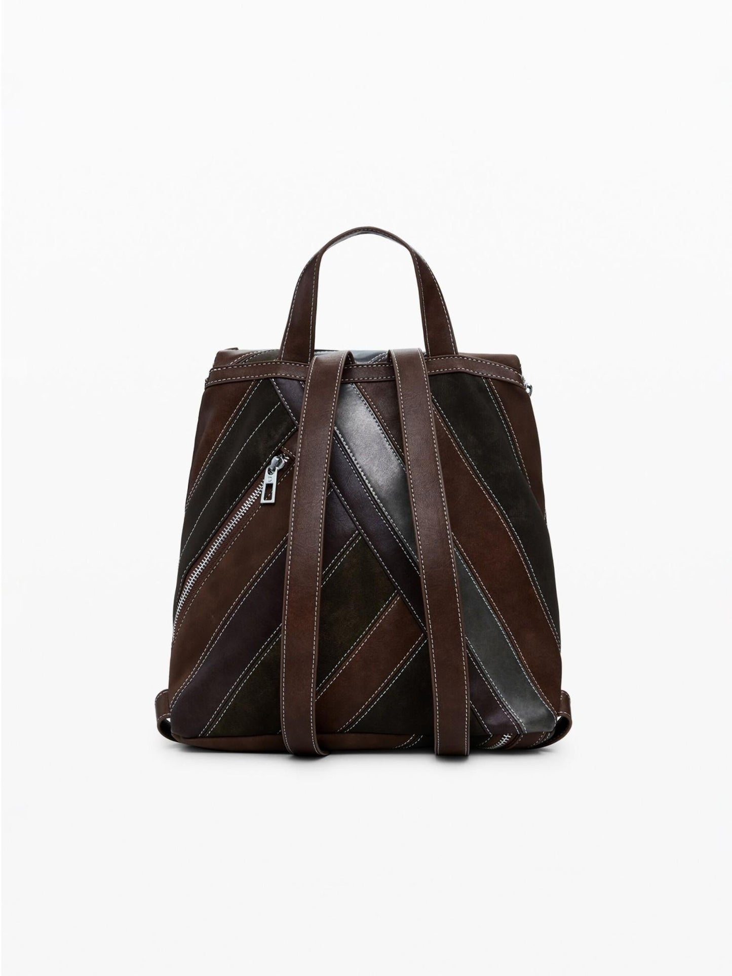 Desigual Zaino piccolo con cinghie e cerniere Donna Marrone