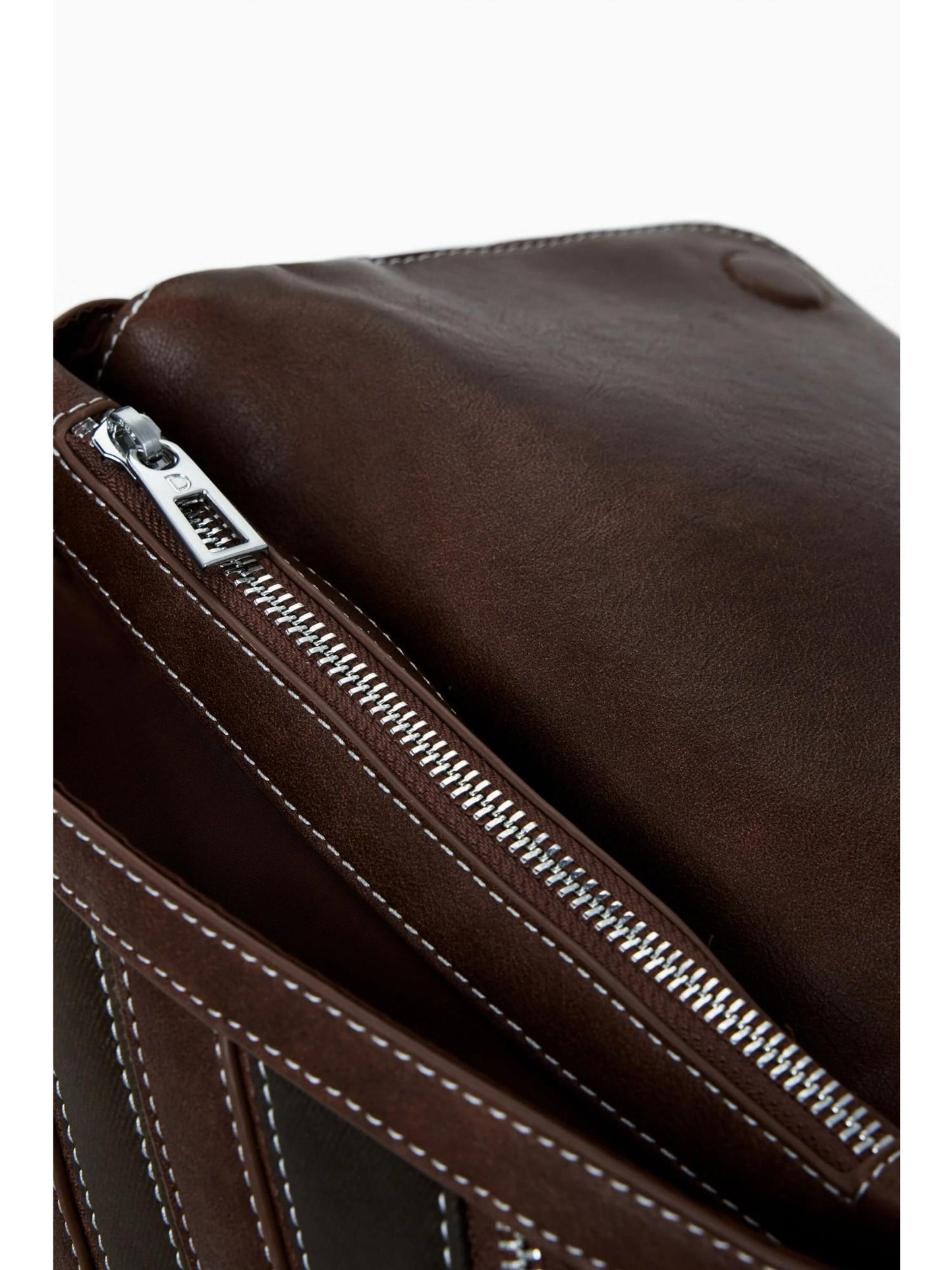 Desigual Zaino piccolo con cinghie e cerniere Donna Marrone