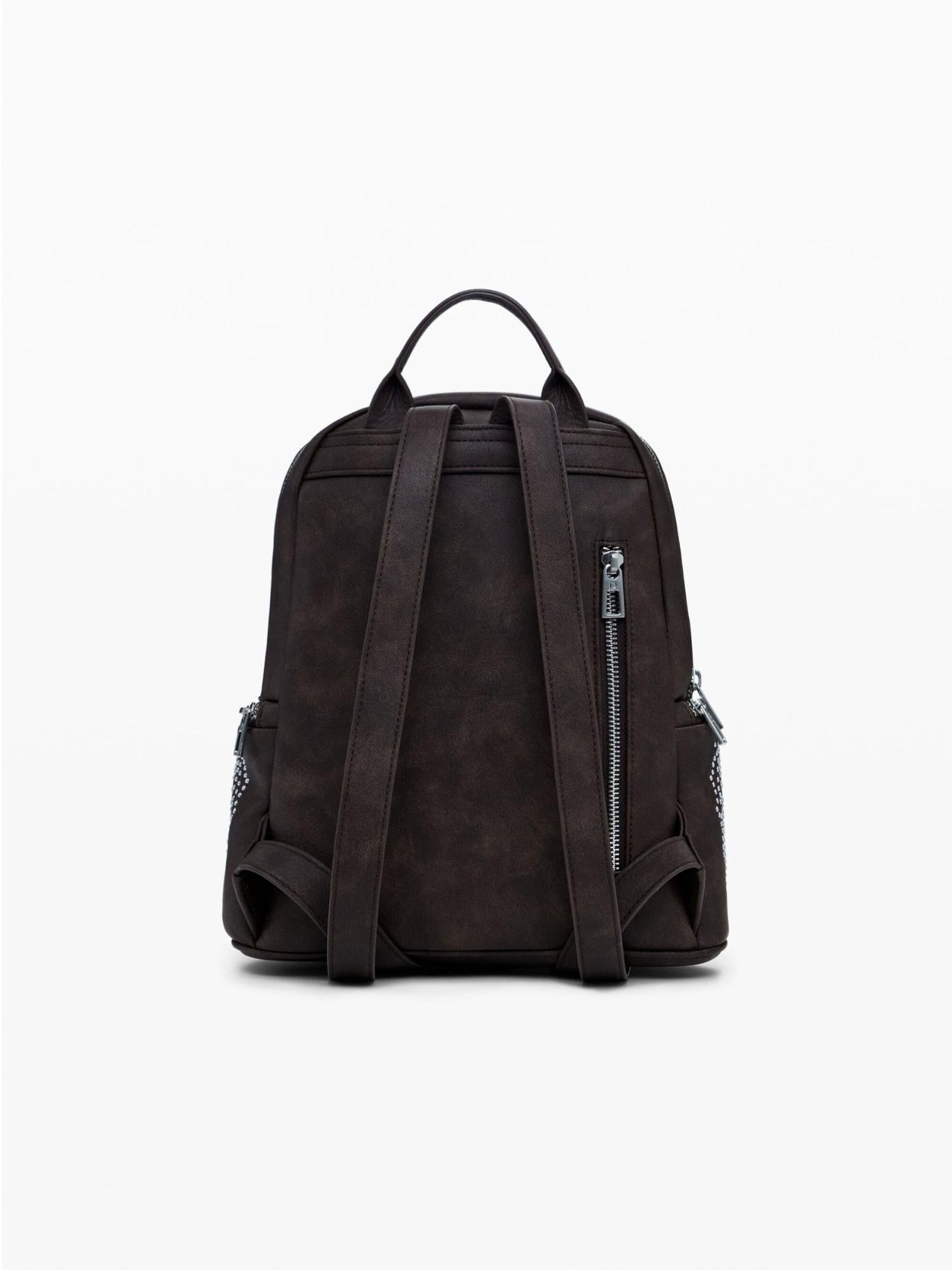 Desigual Zaino piccolo con tasche e borchie Donna Marrone