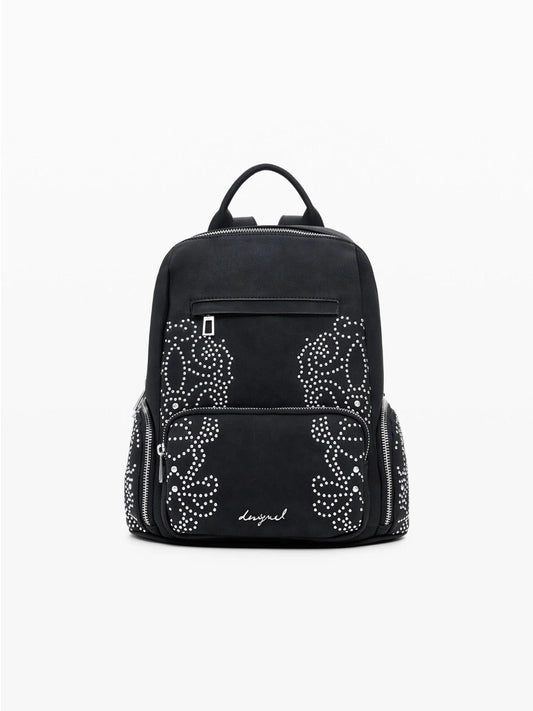 Desigual Zaino piccolo con tasche e borchie Donna Nero