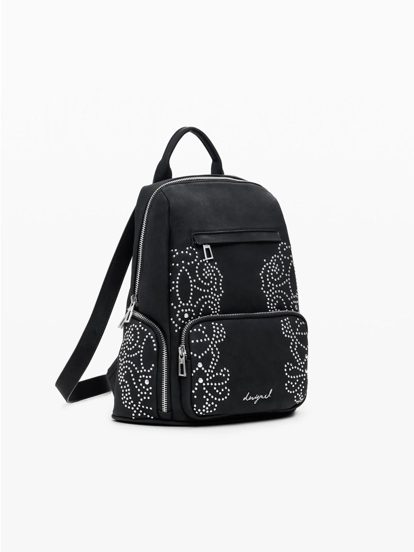 Desigual Zaino piccolo con tasche e borchie Donna Nero