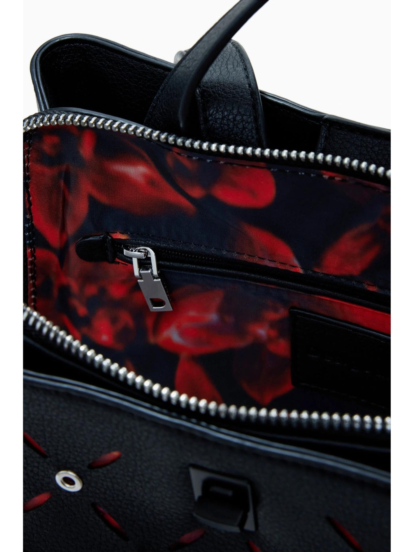 Desigual Zaino traforato con borchie piccolo Donna Nero