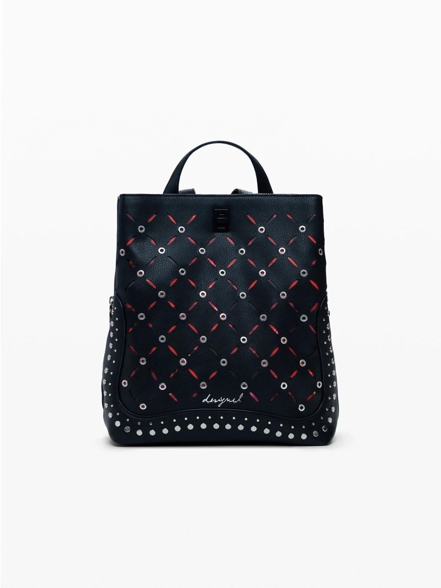 Desigual Zaino traforato con borchie piccolo Donna Nero