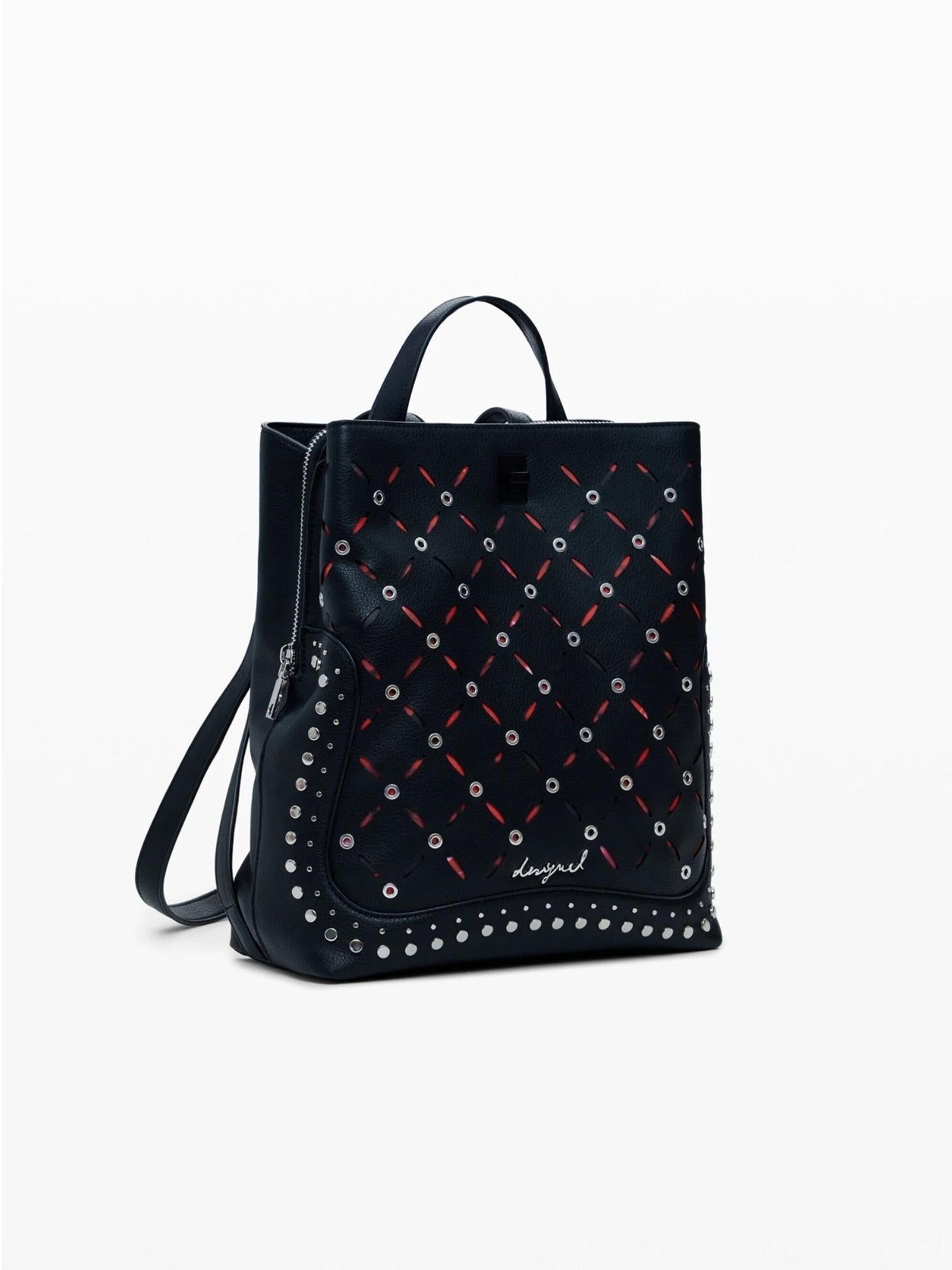 Desigual Zaino traforato con borchie piccolo Donna Nero