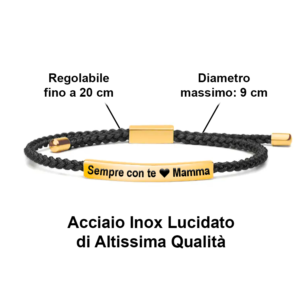 Bracciale Donna Acciaio Inox Lucidato - Sempre con te Mamma