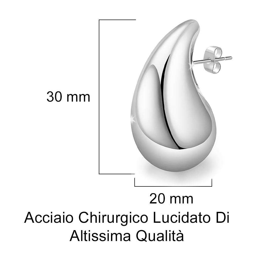 Orecchini a Goccia in Acciaio chirurgico - Alla Migliore Amica