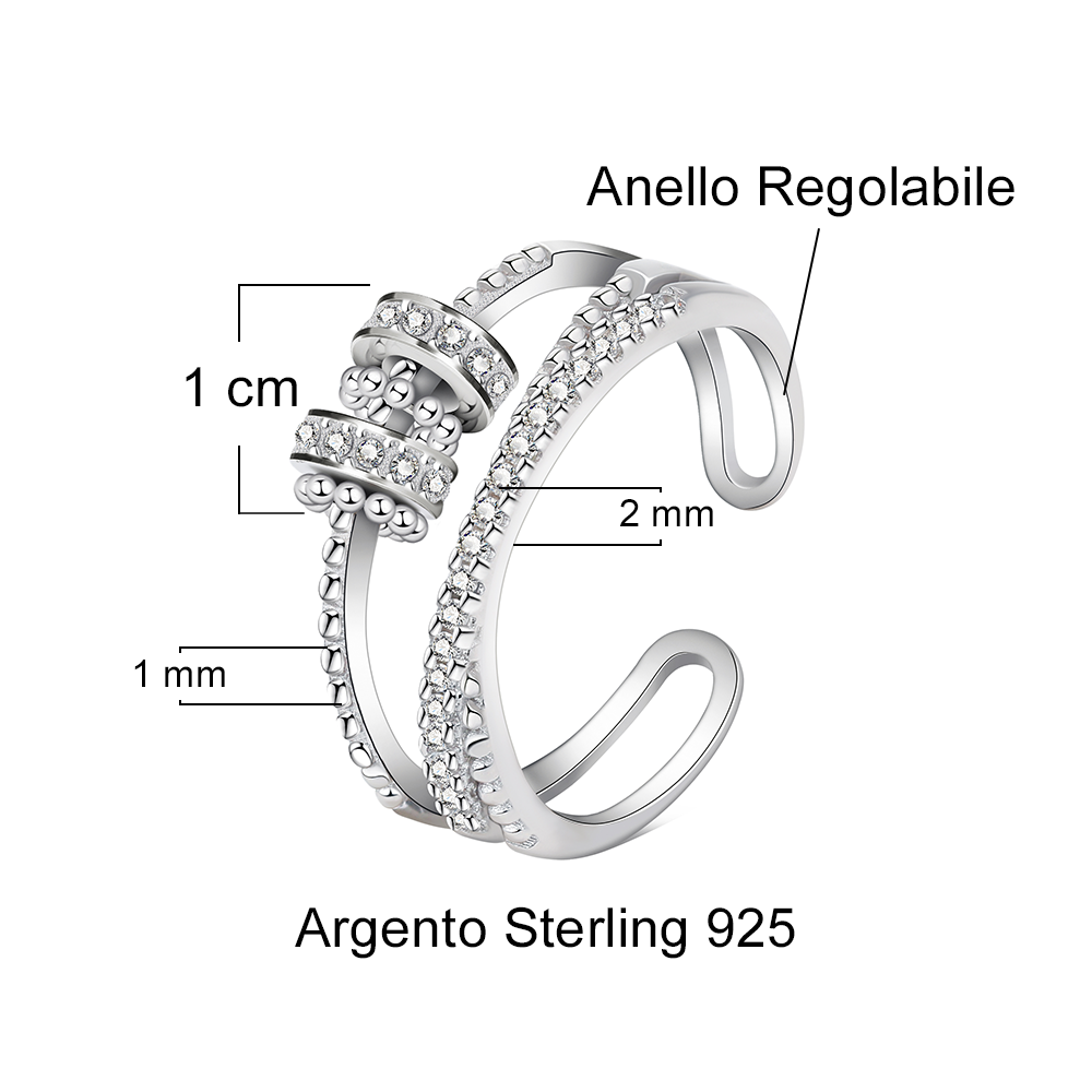 Anello da Donna in Argento Sterling 925 Per mia mamma - Ansia