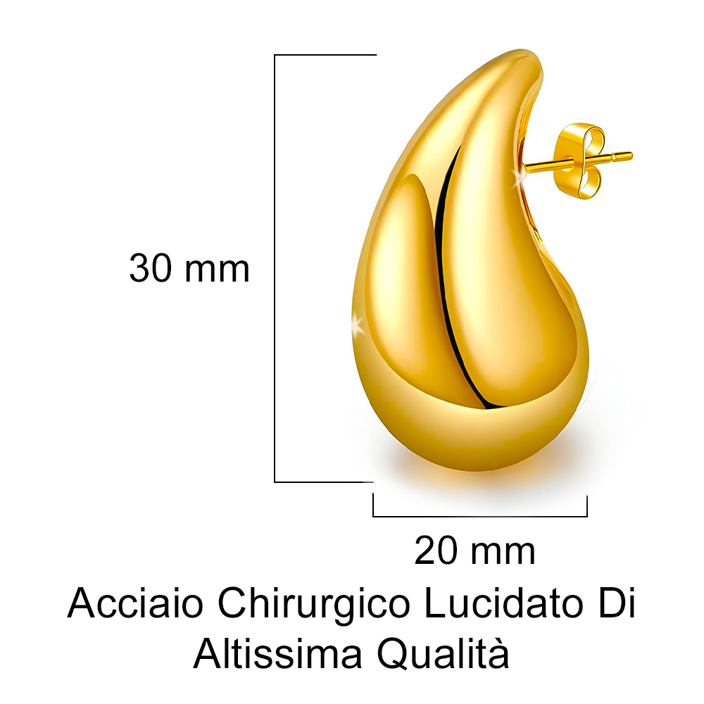 Orecchini a Goccia in Acciaio chirurgico - Alla Migliore Amica