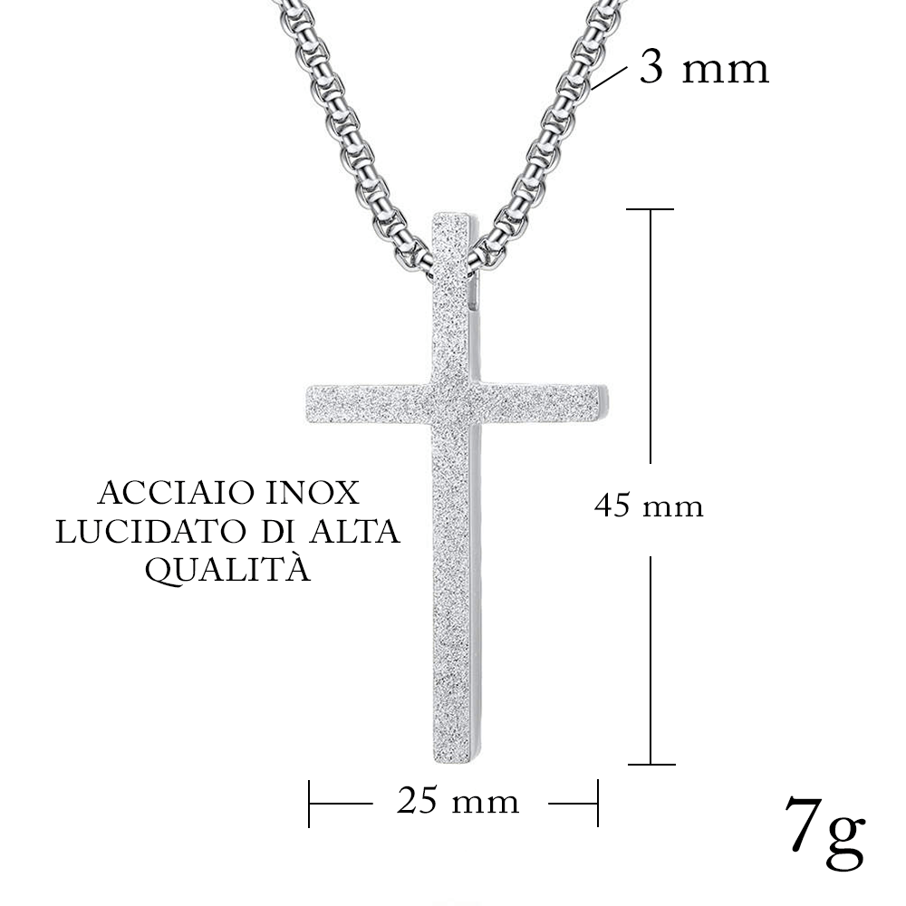 Collana Croce Argento - Fede.