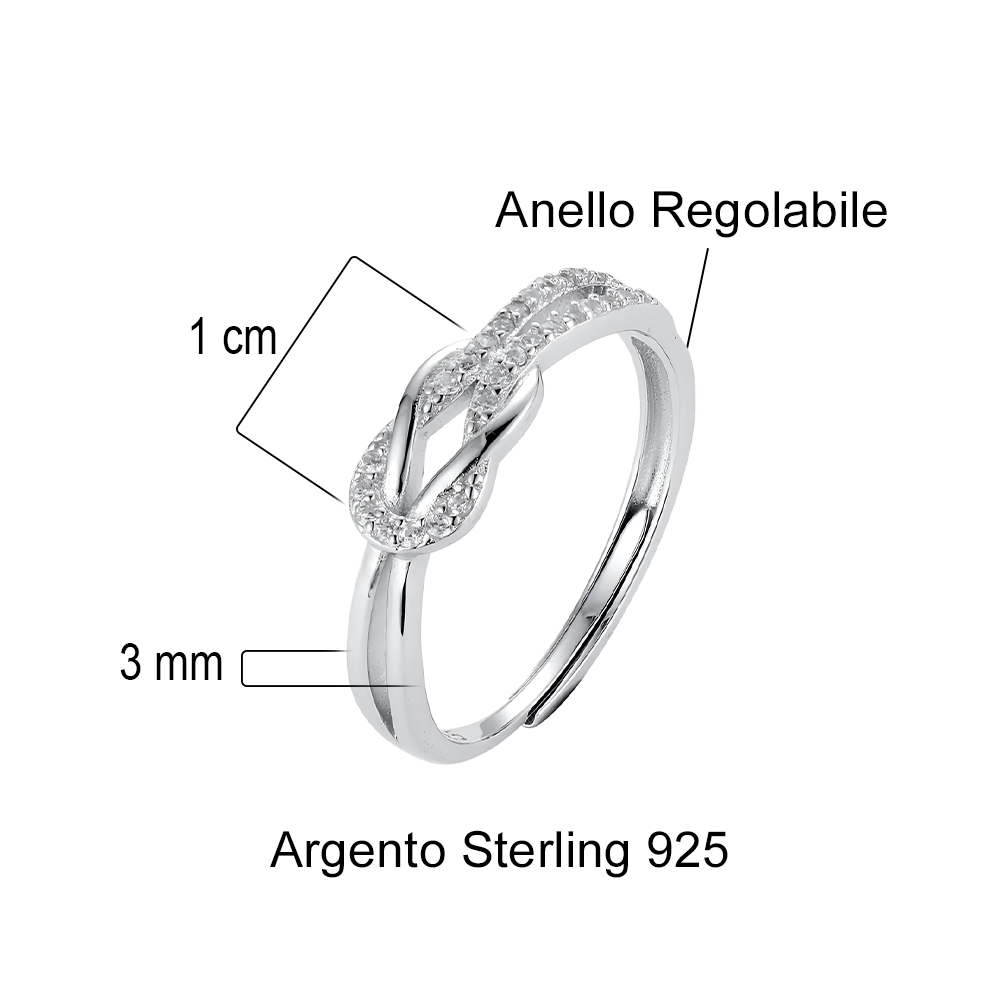 Anello Nodo da Donna in Argento Sterling 925 - A Mia Nuora