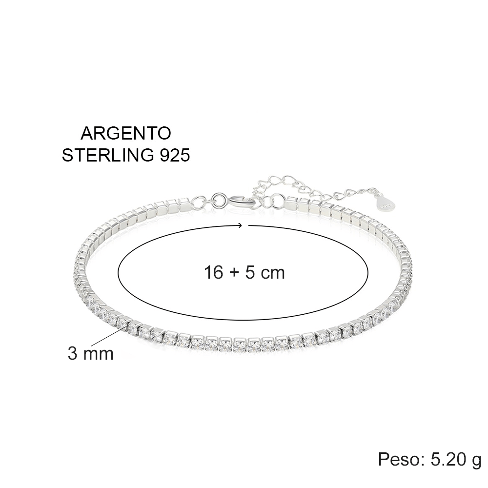 Bracciale Tennis in Argento Sterling 925 - Alla mia Fantastica Suocera