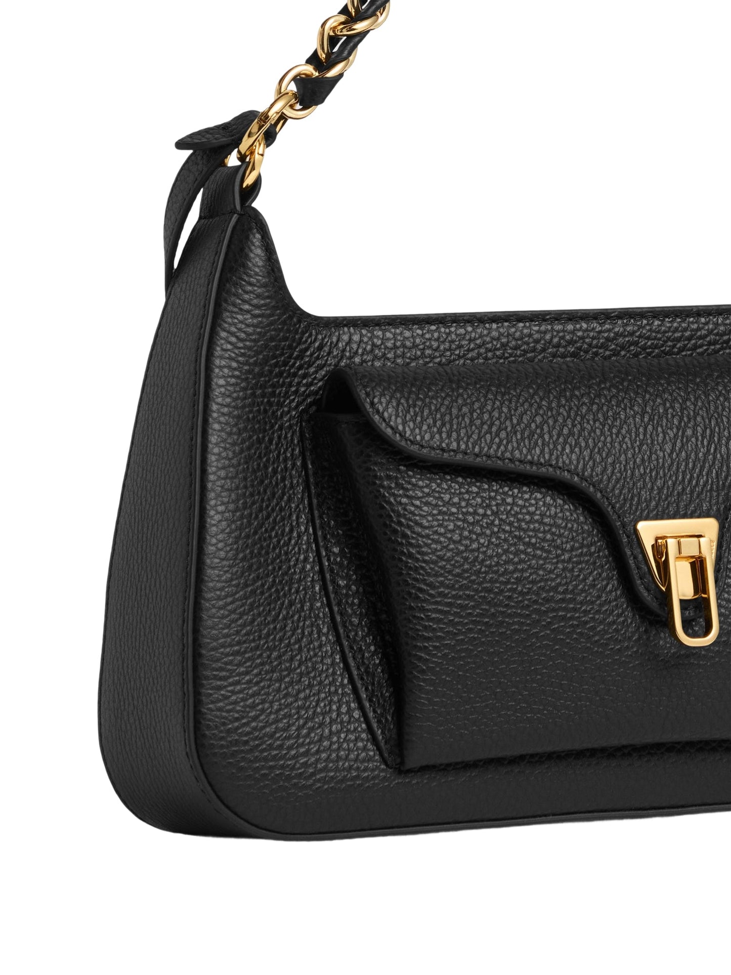 COCCINELLE Borsa Donna a Spalla Nera, In Vera Pelle, Beat Generation