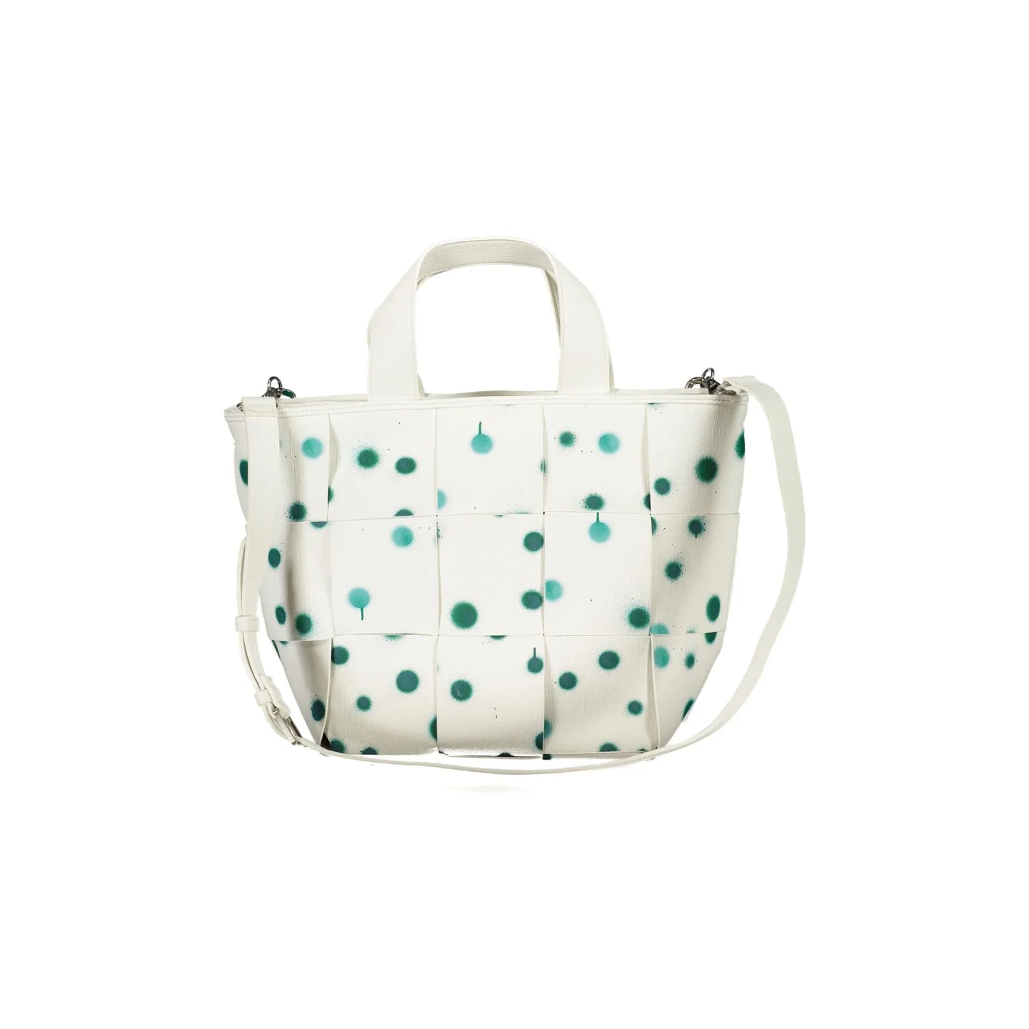 DESIGUAL Borsa Donna Bianca a Mano e Spalla con Tracolla Catena