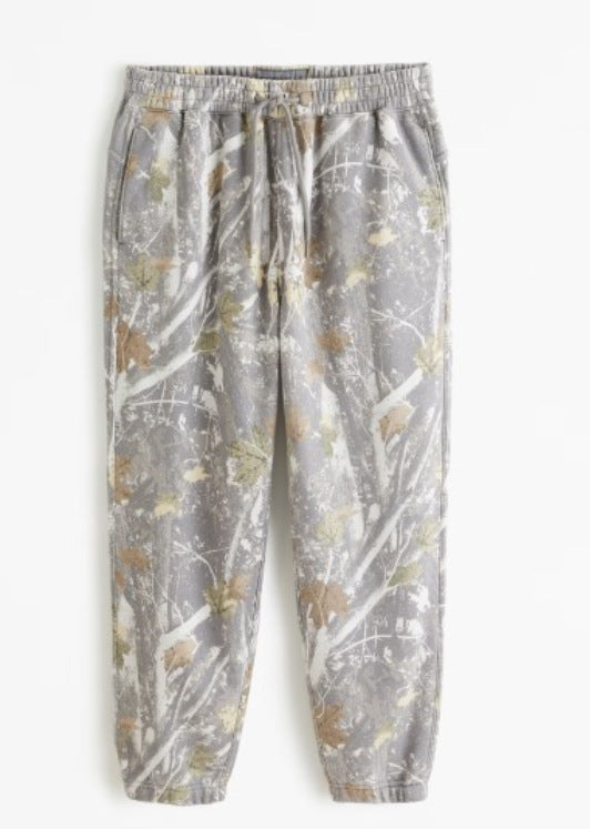 Autumn And Winter European And American 3D Digital Printed Fleece Couple Trousers