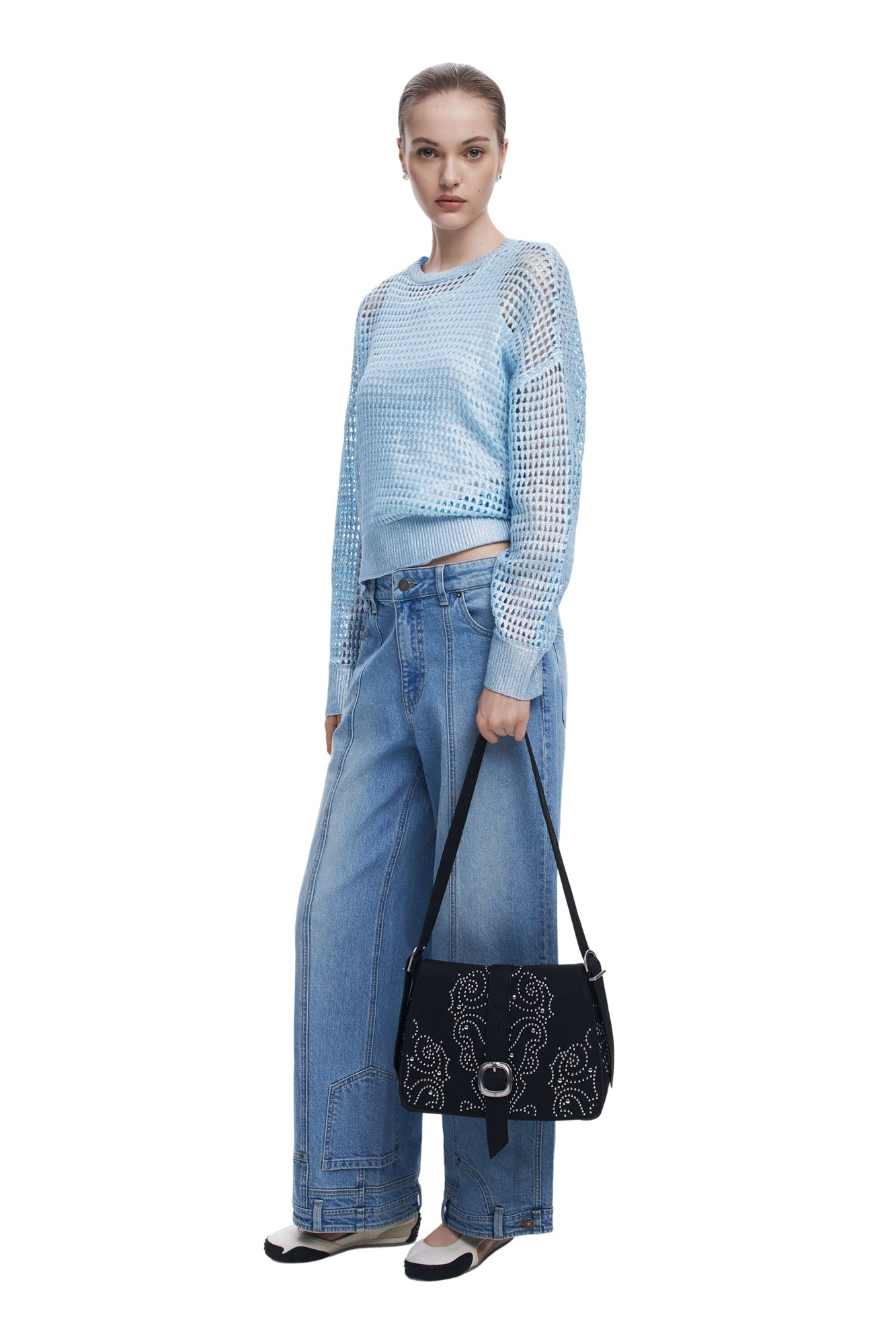 DESIGUAL Borsa Donna Nera Poker Face Posadas con Borchie