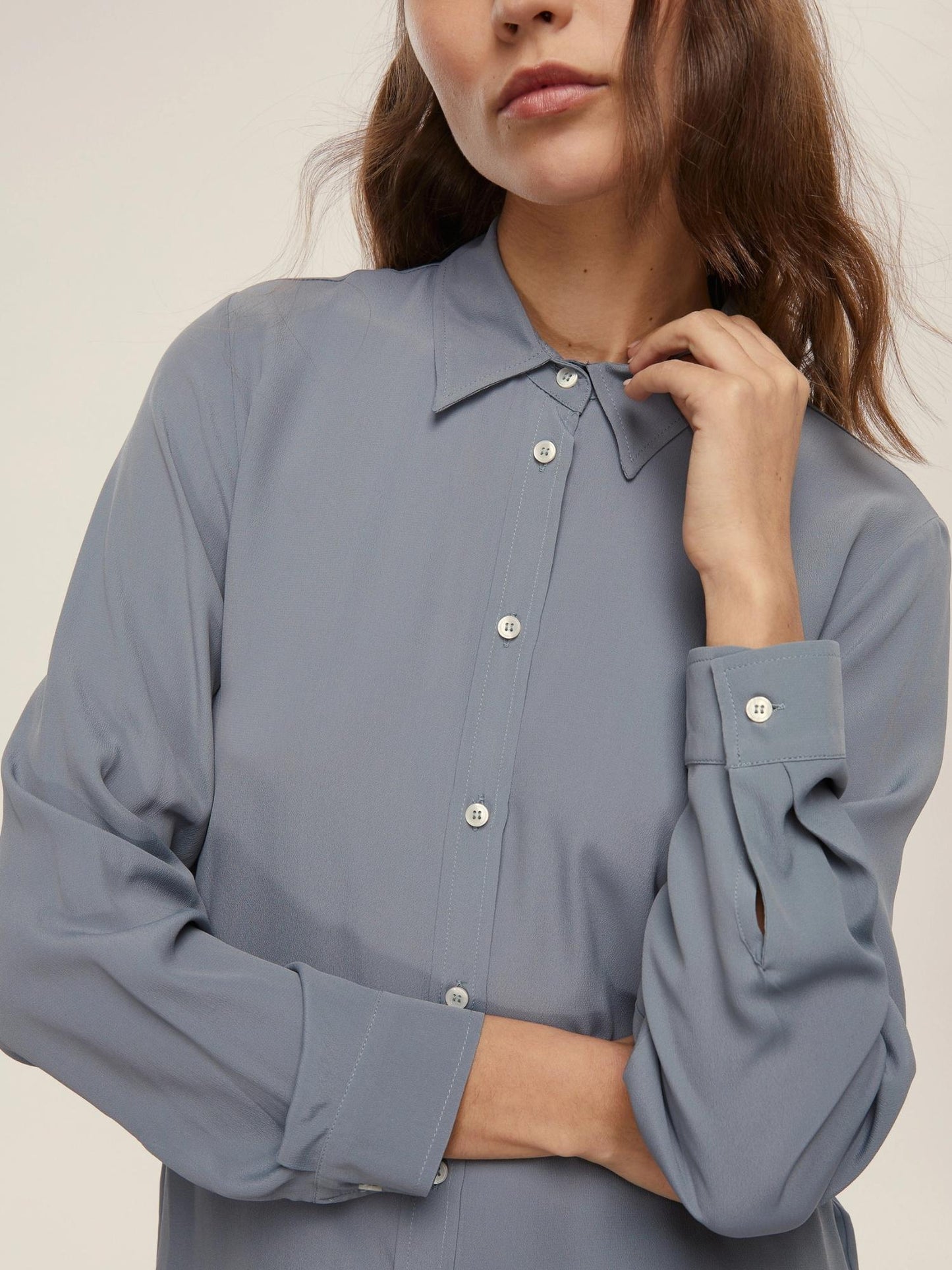 Emme Marella Camicia in misto seta Donna Carice Carta da zucchero