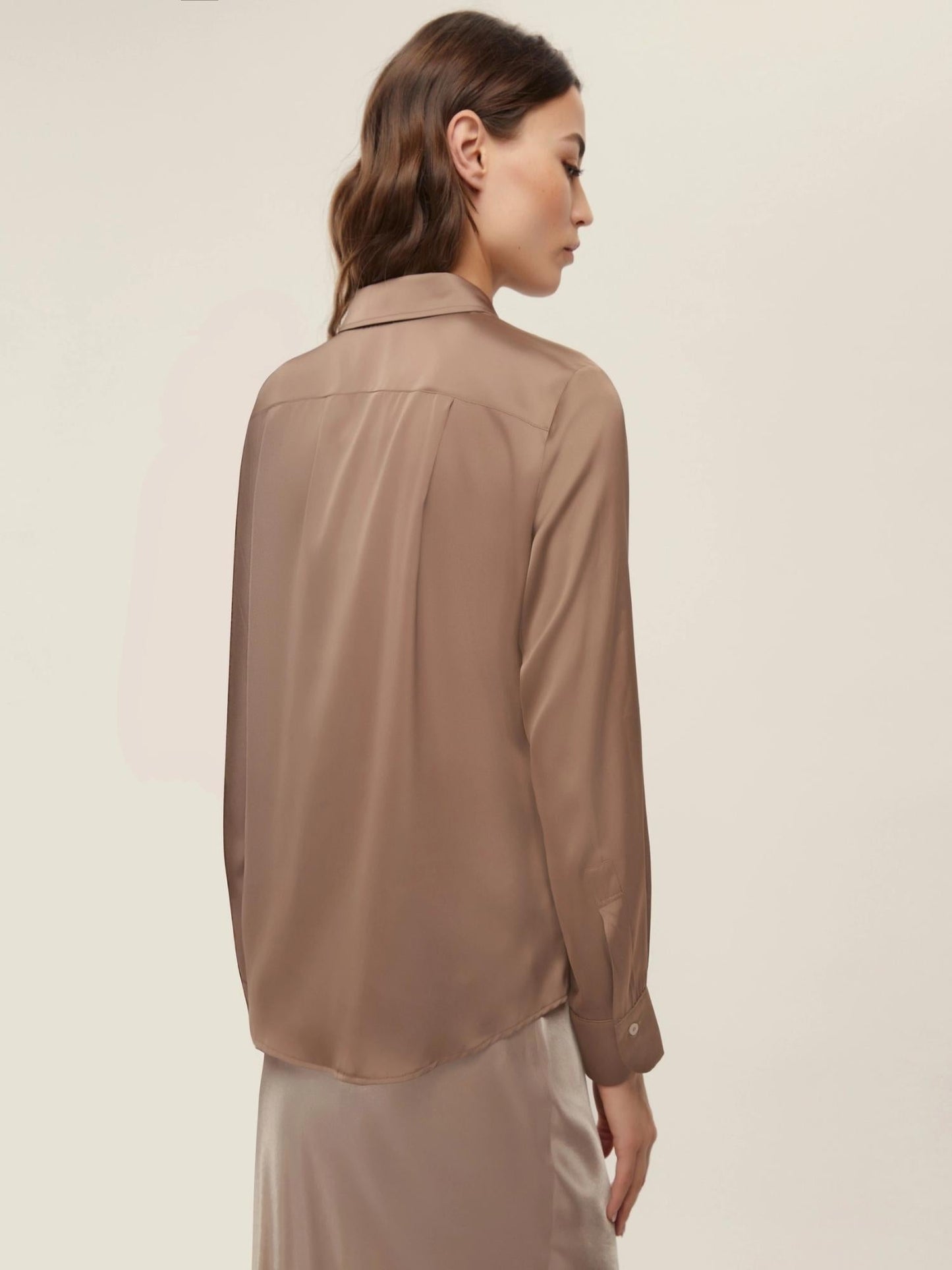 Emme Marella Camicia in raso leggero Donna Naples Tortora