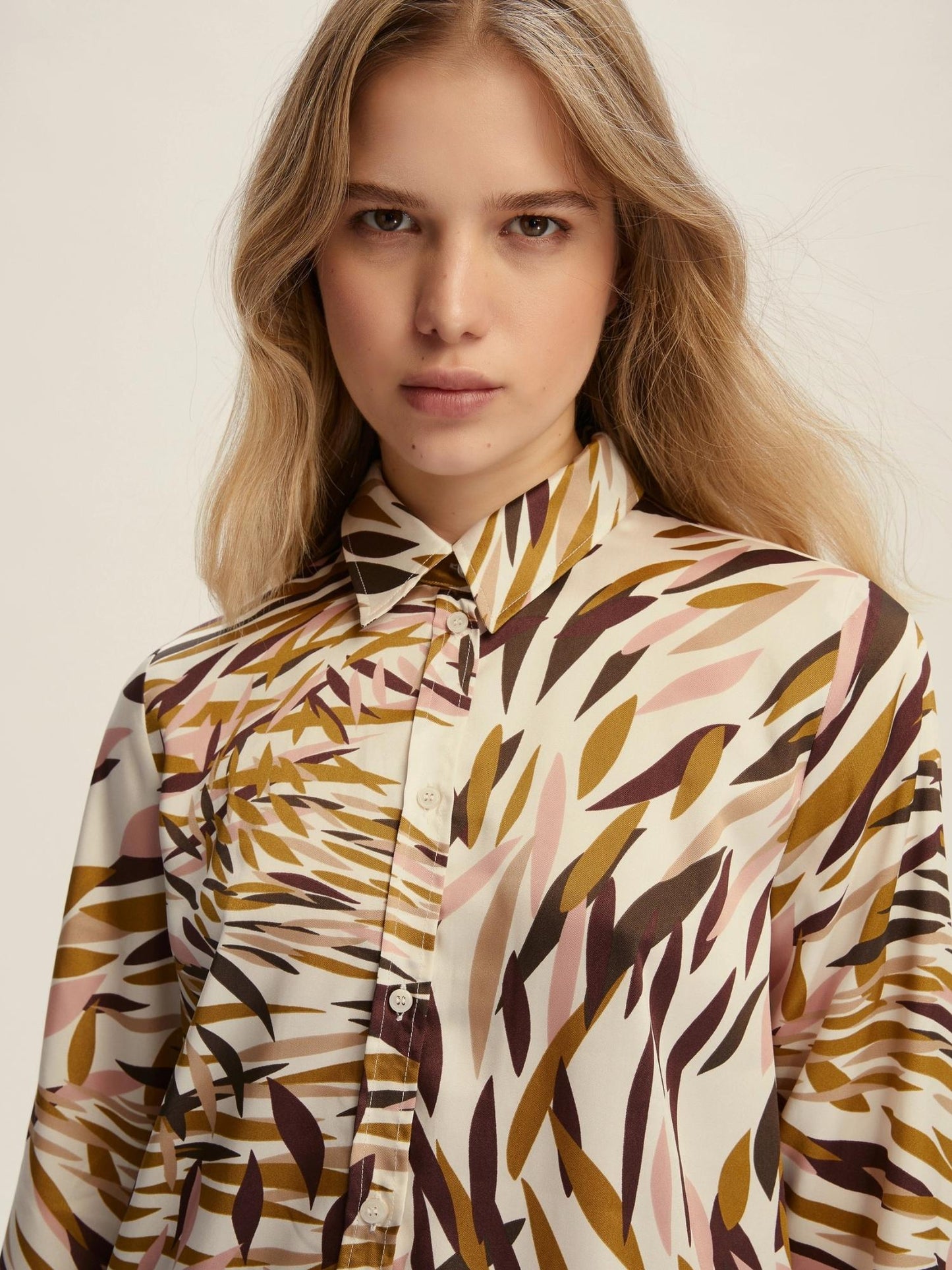 Emme Marella Camicia semi aderente in twill Donna Biagio Bianco lana