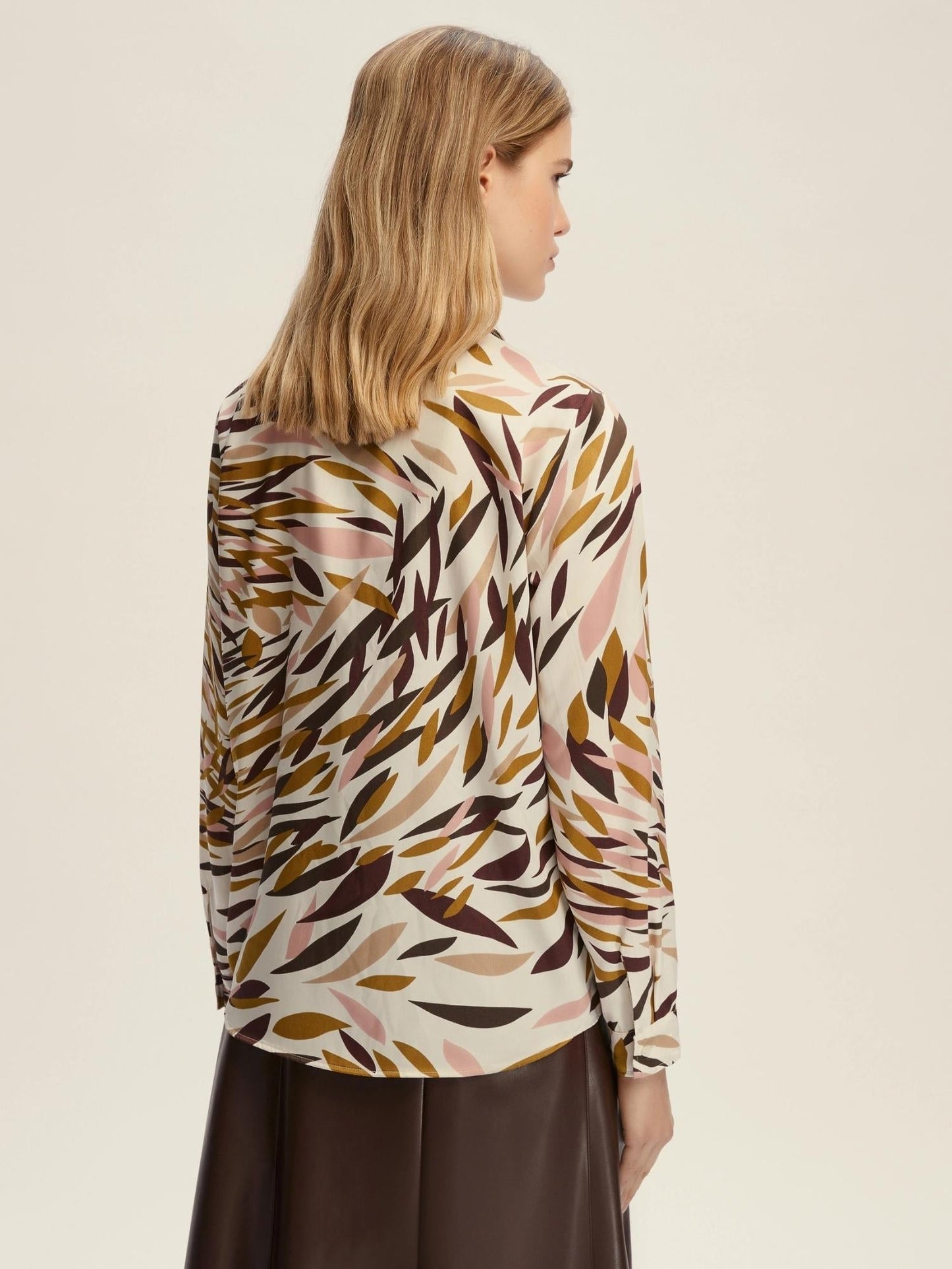 Emme Marella Camicia semi aderente in twill Donna Biagio Bianco lana