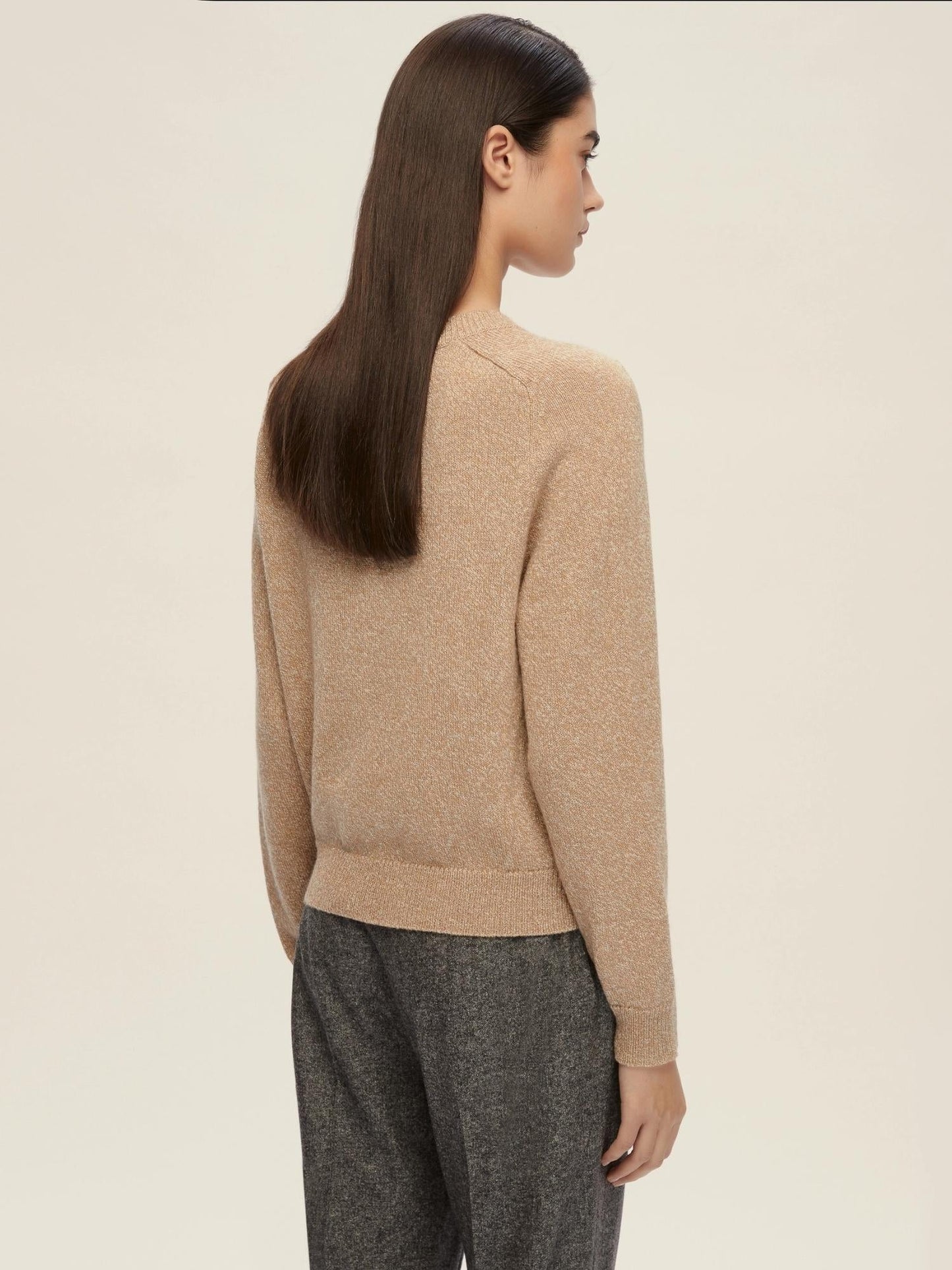 Emme Marella Maglia boxy con filo di lurex Donna Novella Cammello