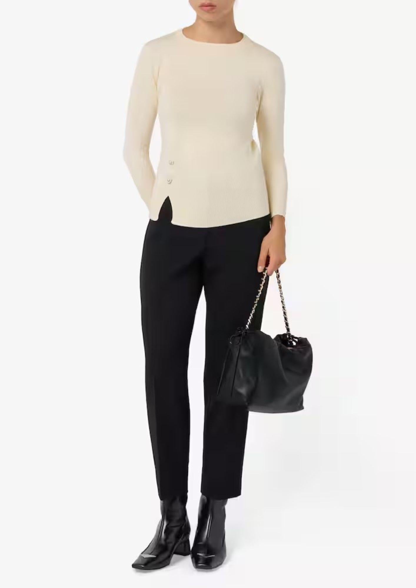 Emme Marella Maglia Donna Damiana Bianco Lana