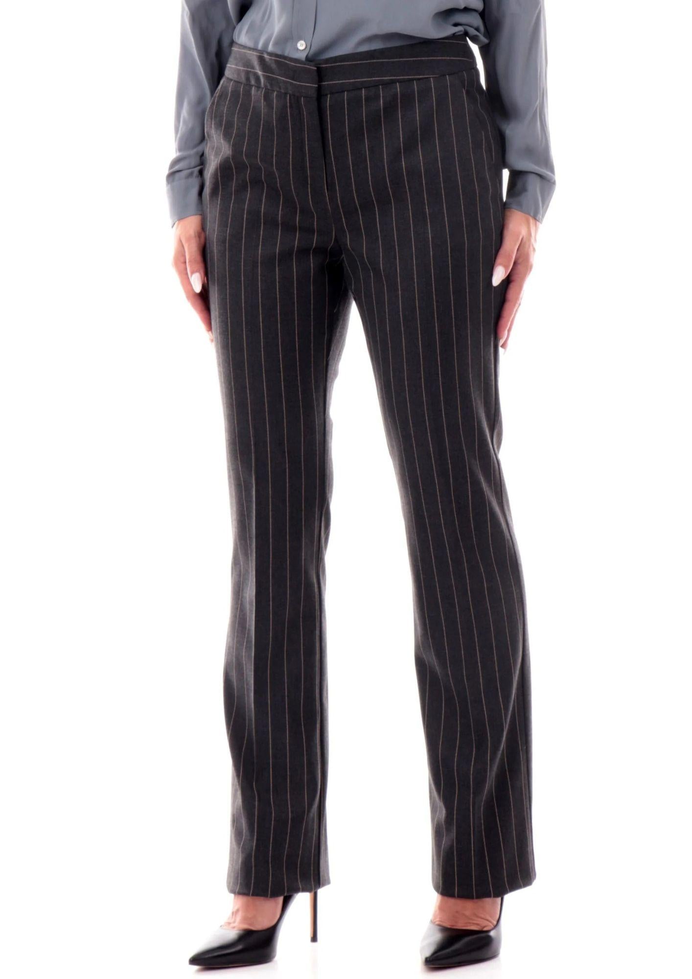 Emme Marella Pantalone Donna Micron Grigio Gessato