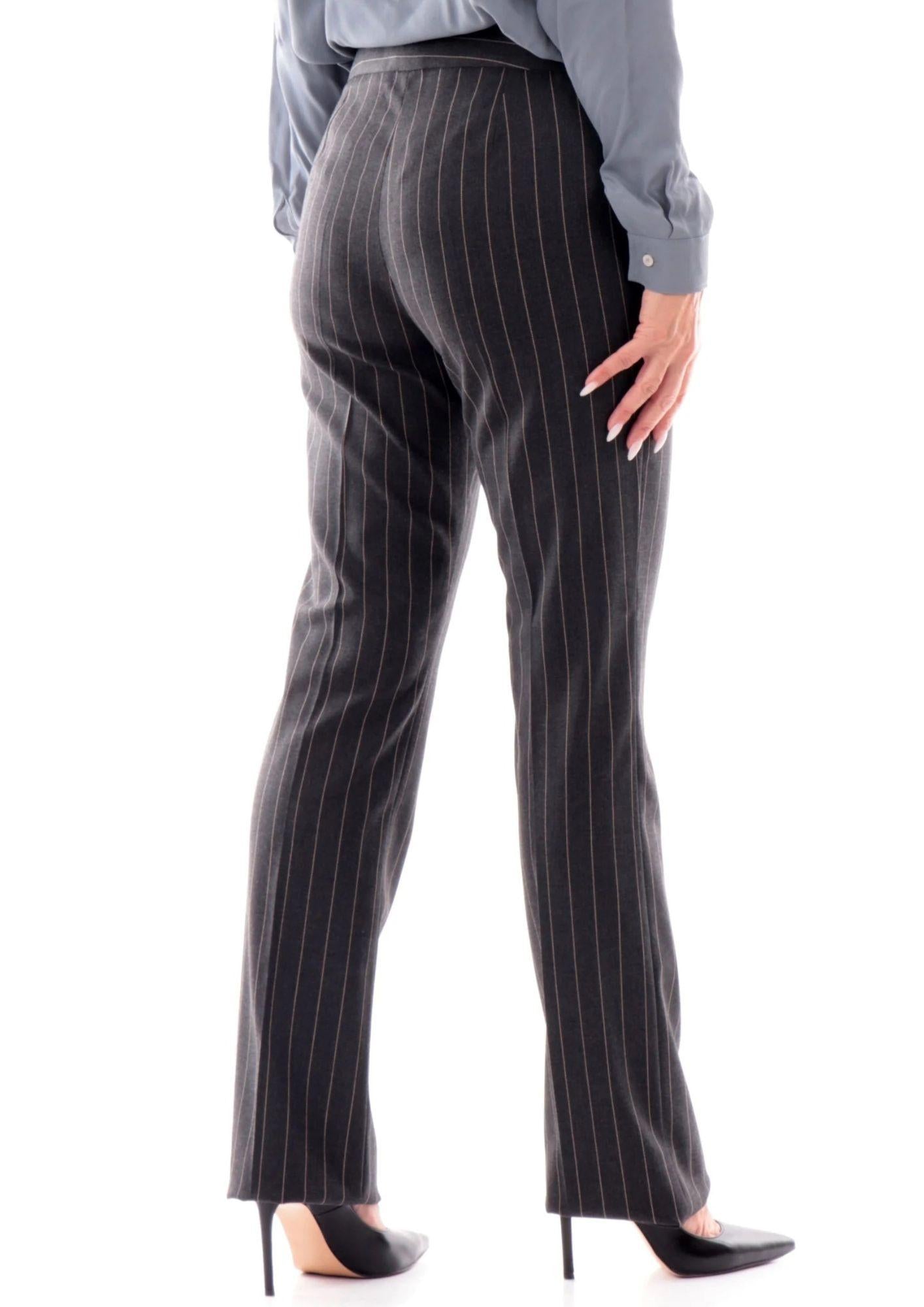 Emme Marella Pantalone Donna Micron Grigio Gessato