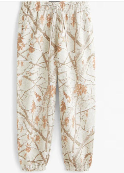 Autumn And Winter European And American 3D Digital Printed Fleece Couple Trousers