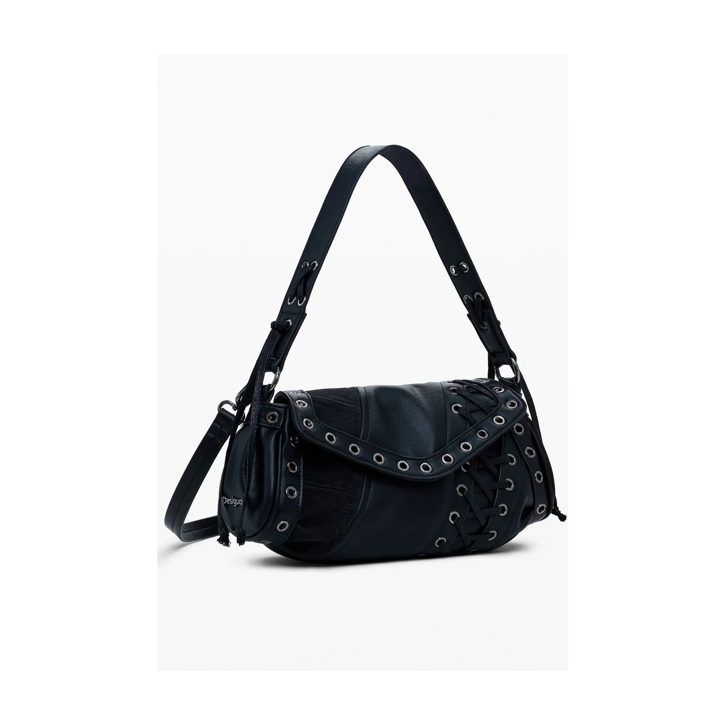 DESIGUAL Borsa Donna a Spalla e Tracolla Nera, Tango Patch Zarauz