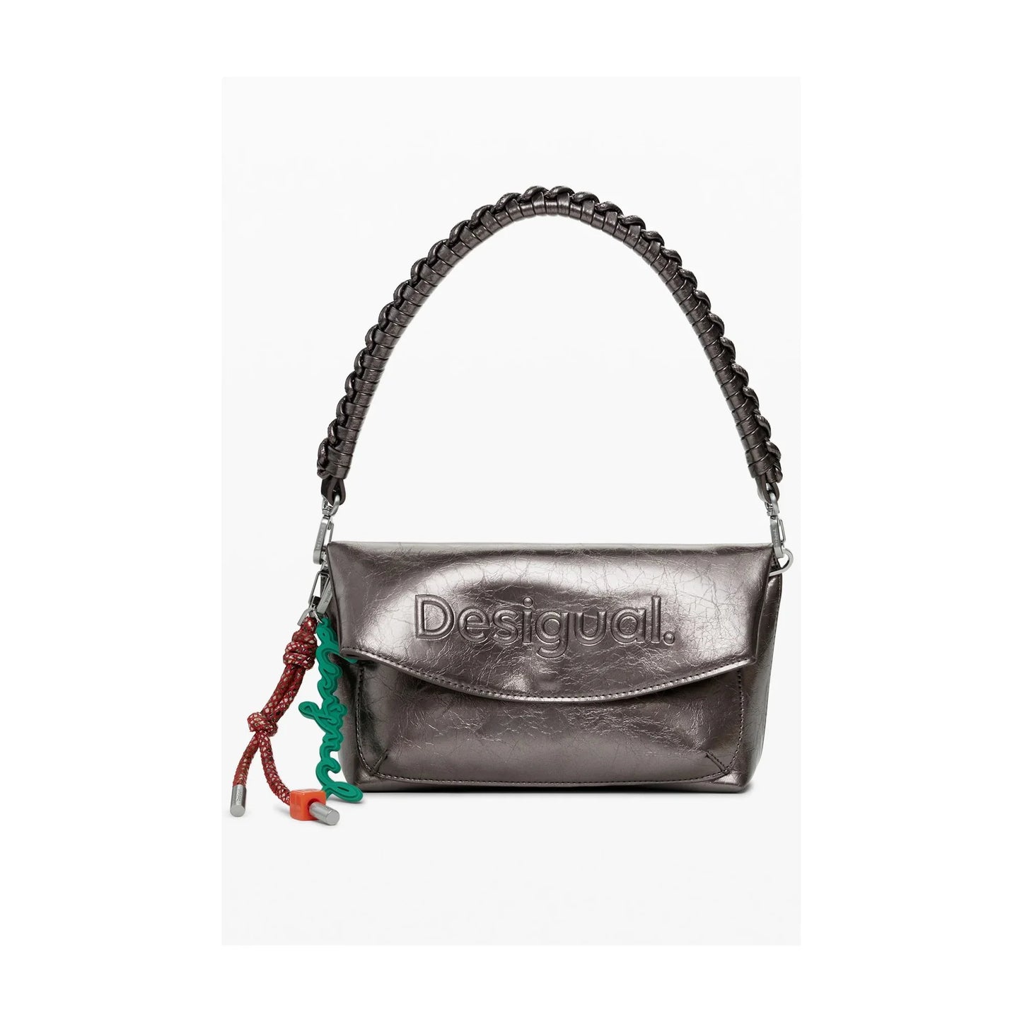 DESIGUAL Borsa Donna Bronzo a Spalla Half Logo Trokel