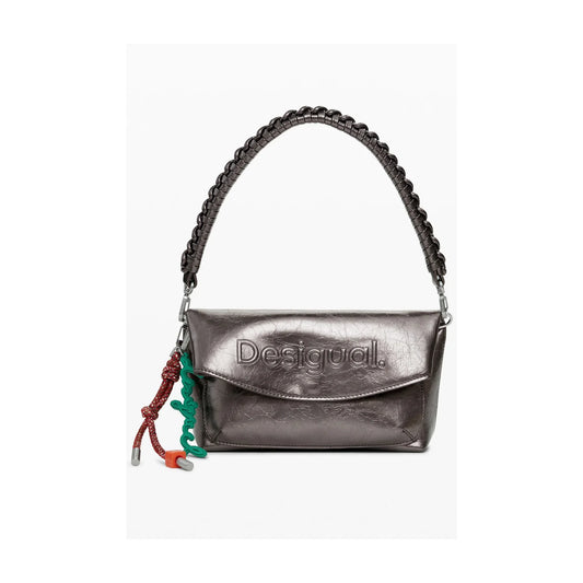 DESIGUAL Borsa Donna Bronzo a Spalla Half Logo Trokel