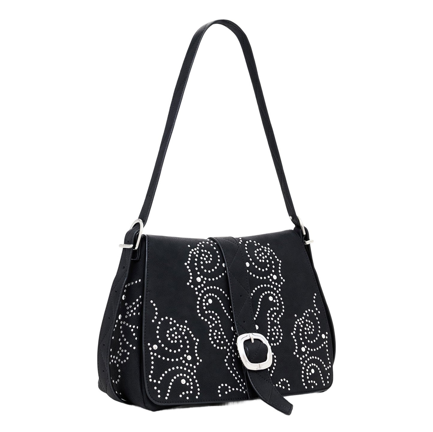 DESIGUAL Borsa Donna Nera Poker Face Posadas con Borchie