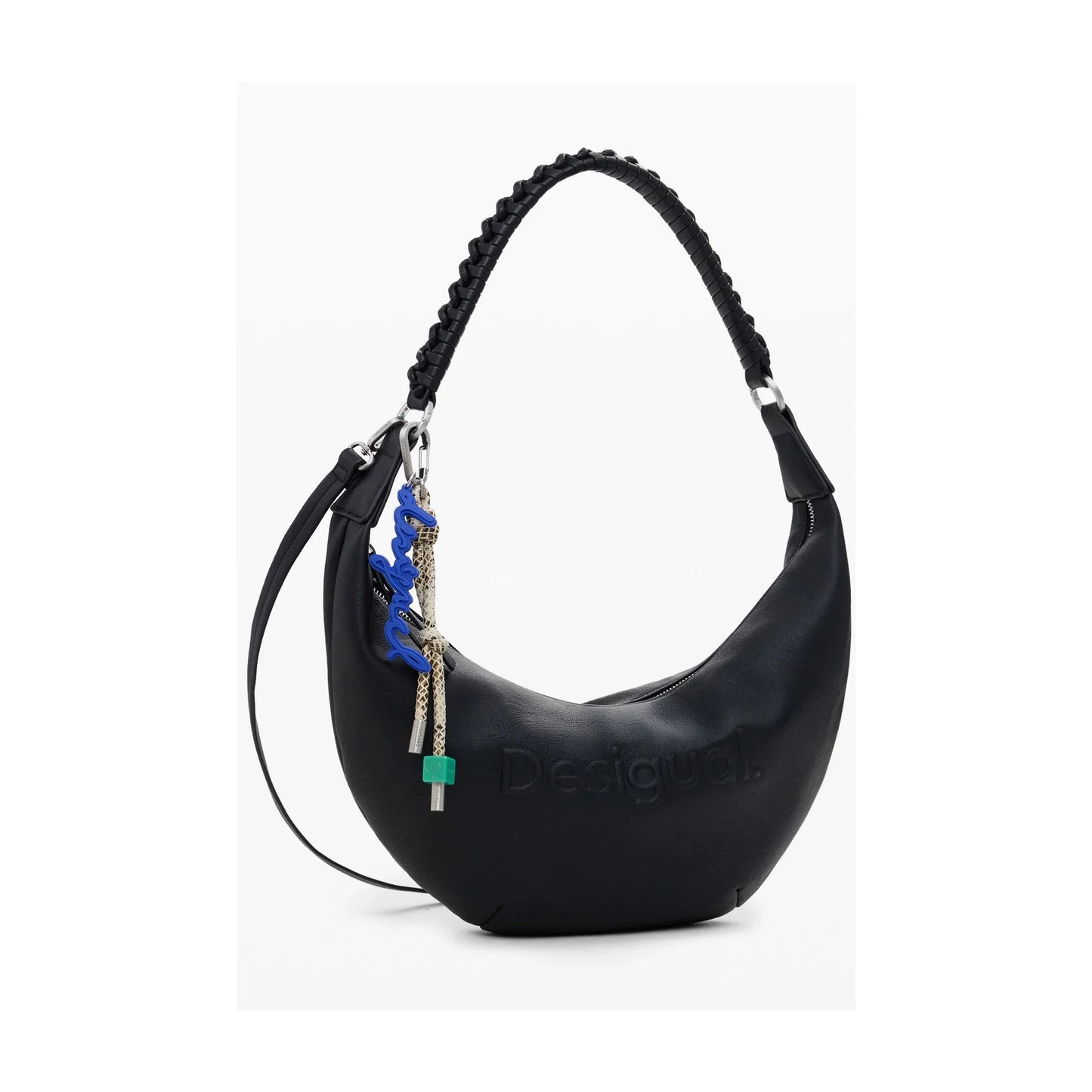 DESIGUAL Borsa Donna Nera a Spalla Half Logo Zante