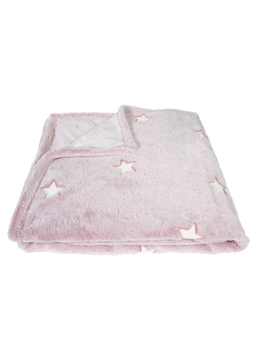 Coperta Magica Fluorescente per bambini plaid in pile con stelle che si illuminano al buio morbida idea regalo Rosa