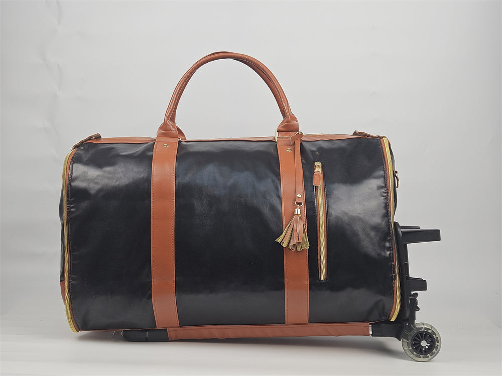 Borsa da viaggio trolley di grande capacità, borsa fitness pieghevole portatile