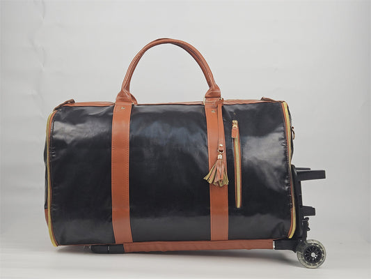 Borsa da viaggio trolley di grande capacità, borsa fitness pieghevole portatile