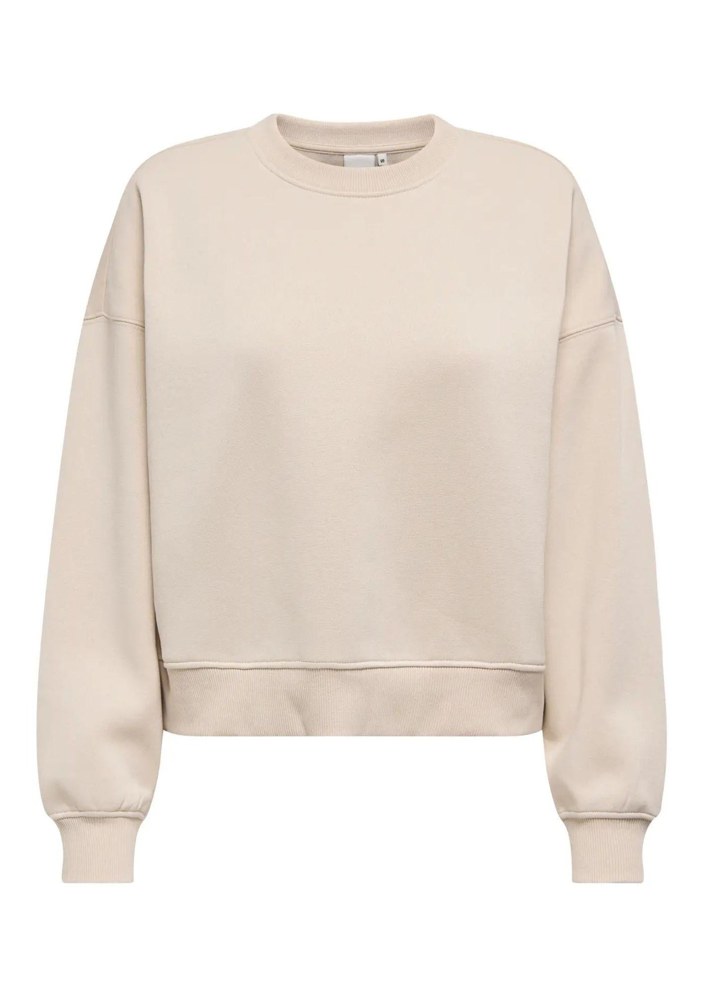 Only Felpa Donna Best Beige