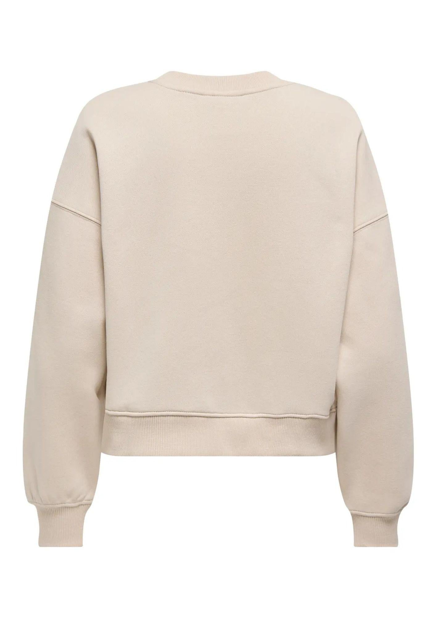 Only Felpa Donna Best Beige