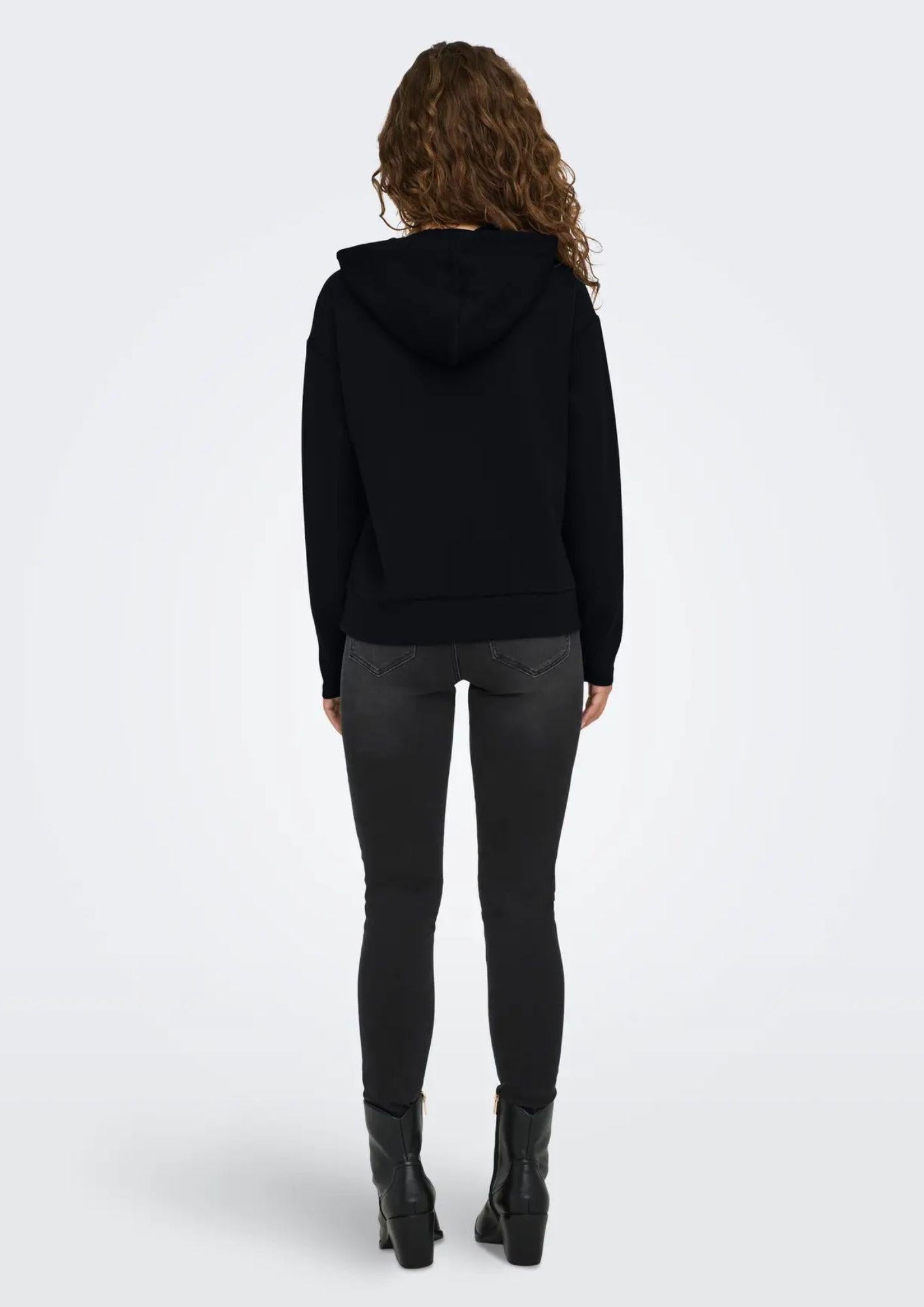 Only Felpa da donna con cappuccio Fancy Nero