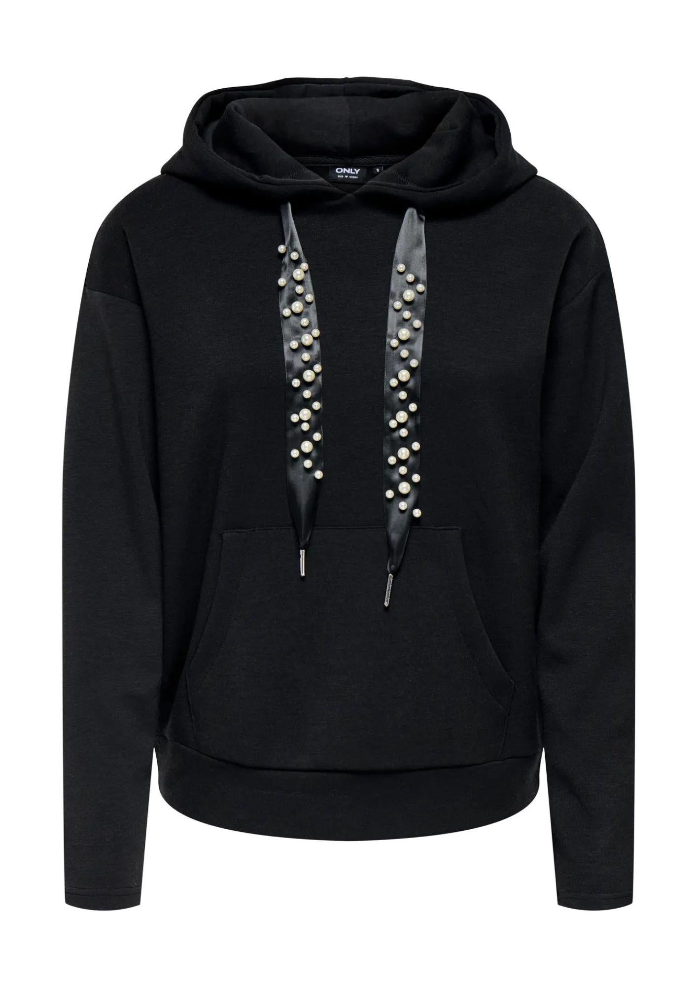Only Felpa da donna con cappuccio Fancy Nero