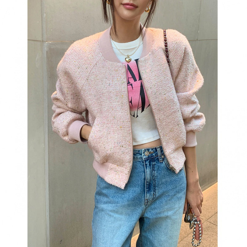 Tweed Jacket Women's Woolen Coat