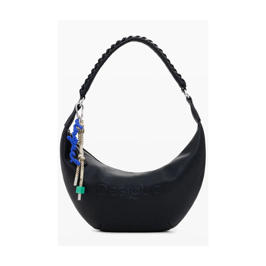 DESIGUAL Borsa Donna Nera a Spalla Half Logo Zante