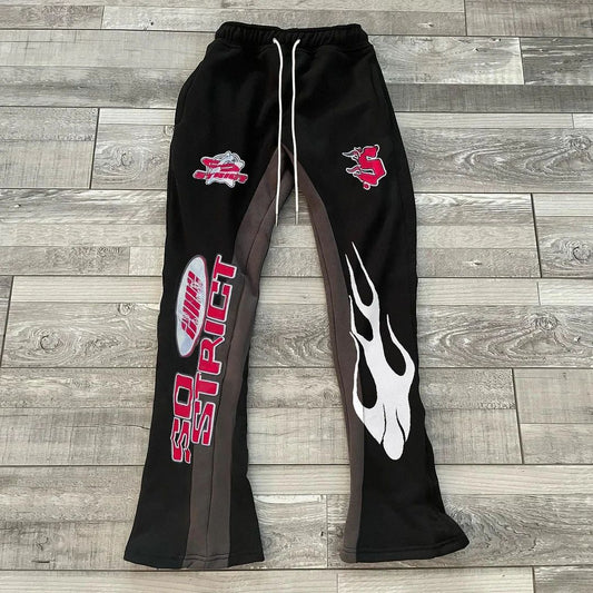 3D Printing Autumn And Winter Fashion Loose Casual Bell-bottom Pants