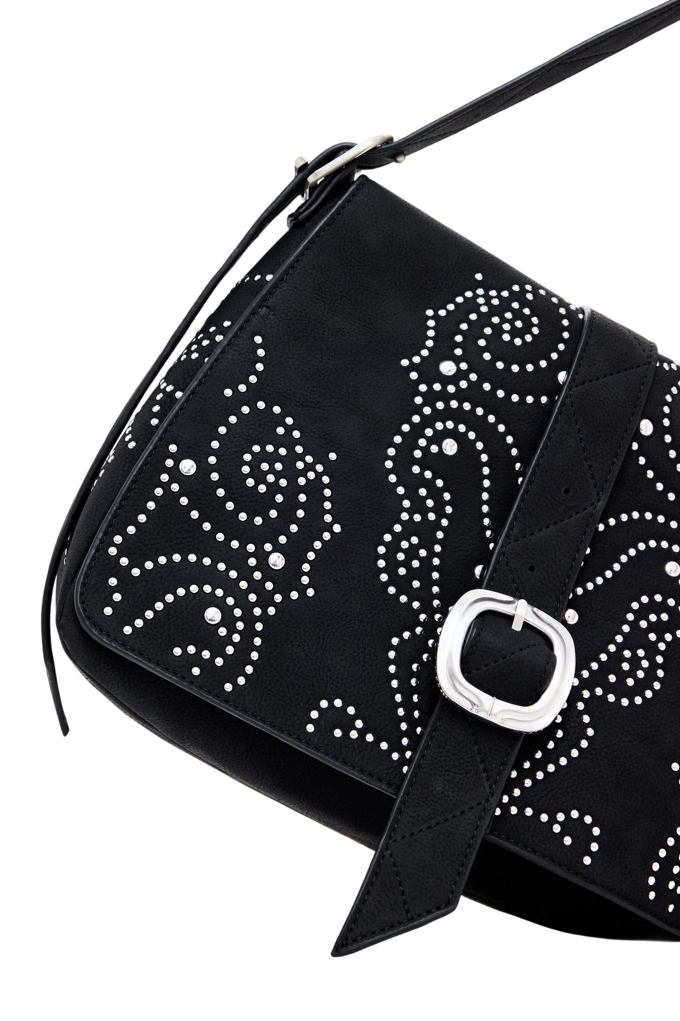 DESIGUAL Borsa Donna Nera Poker Face Posadas con Borchie